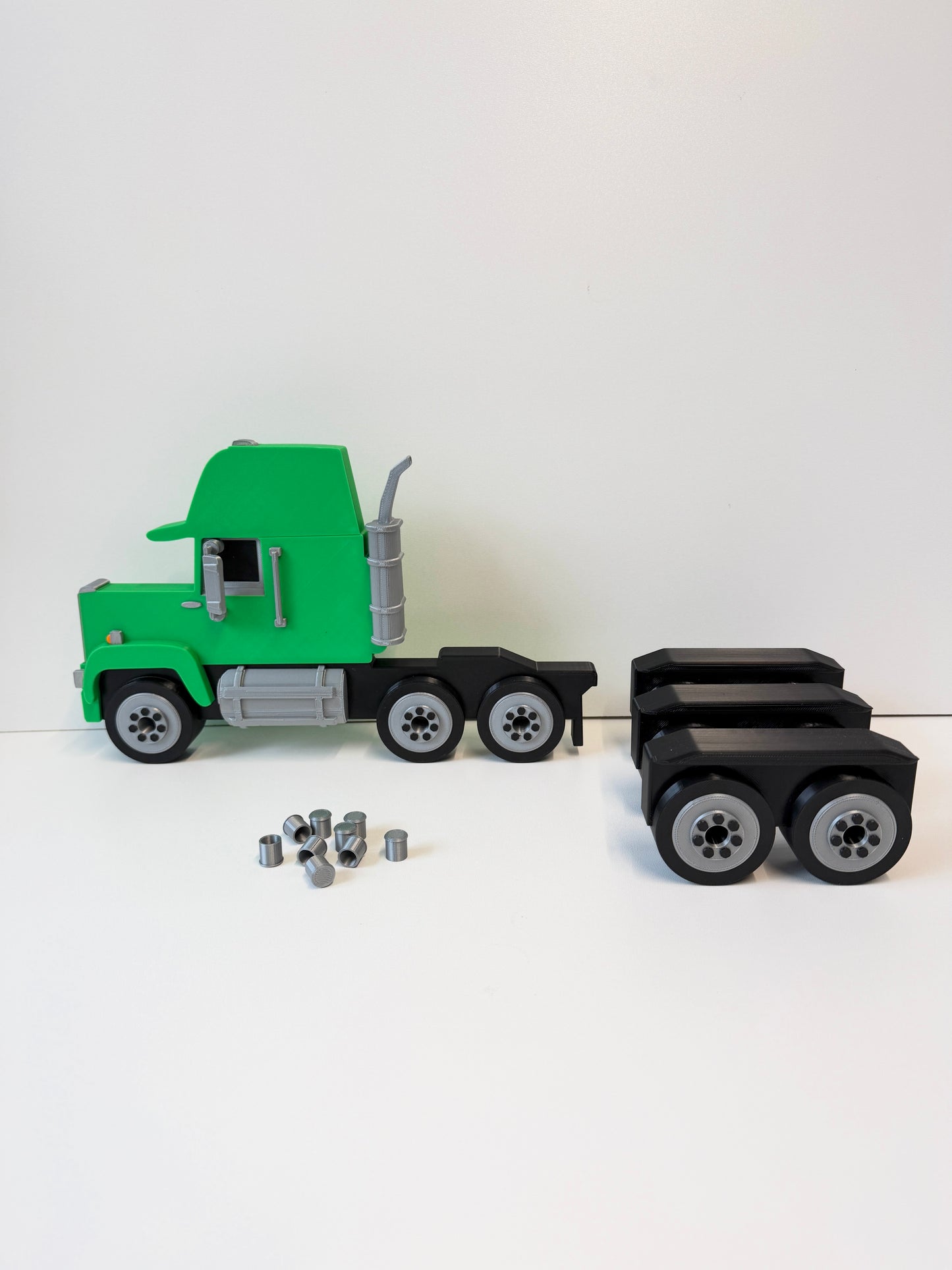 Green Wall Truck & Wheels (NO SHELF) | Turn Any Shelf into A Truck | Wall Mounted