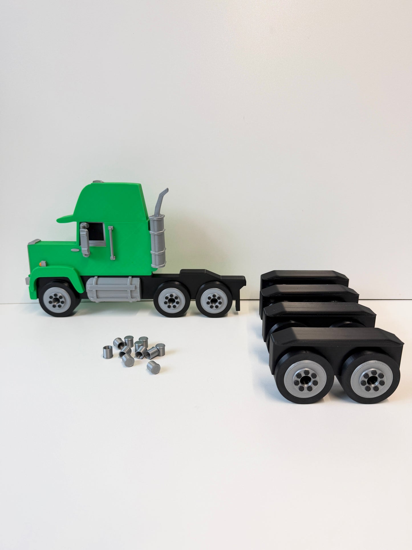 Green Wall Truck & Wheels (NO SHELF) | Turn Any Shelf into A Truck | Wall Mounted