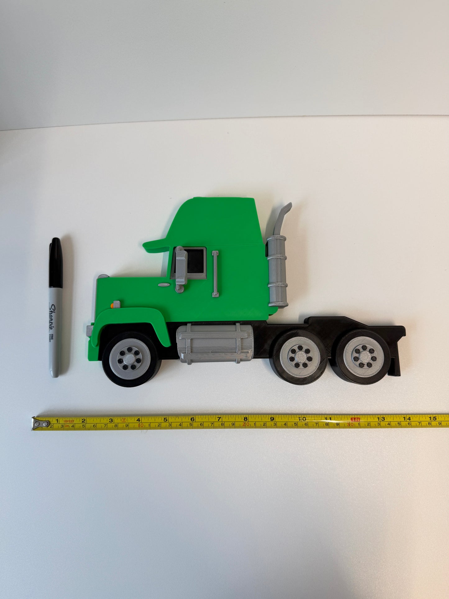 Green Wall Truck & Wheels (NO SHELF) | Turn Any Shelf into A Truck | Wall Mounted