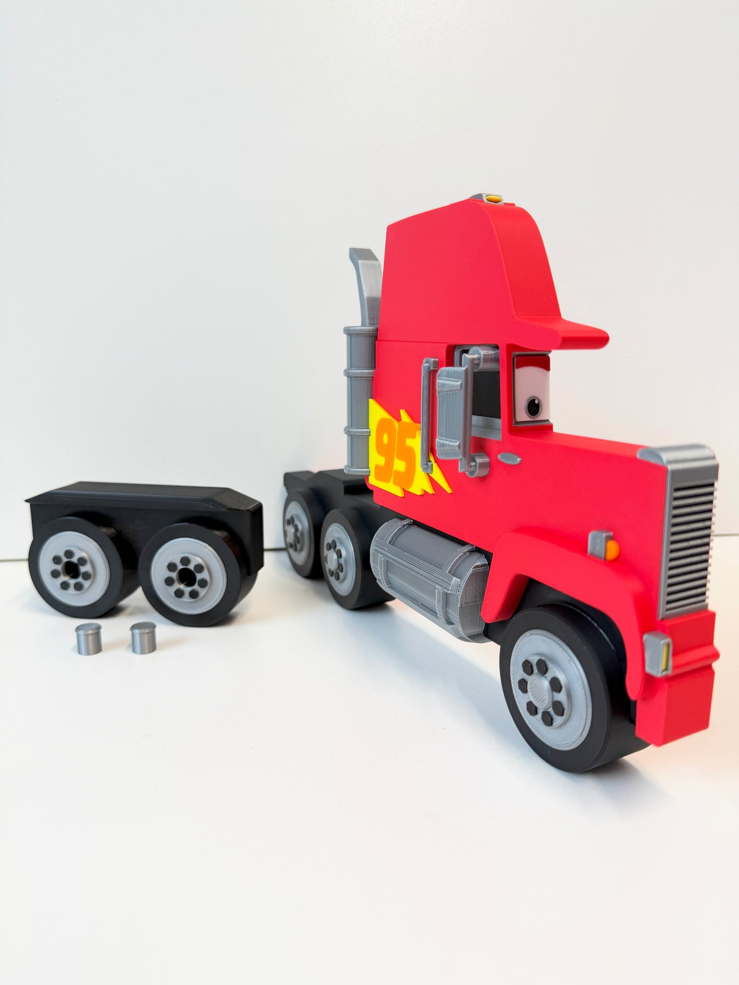 Truck & Wheels (NO SHELF) Right Facing | Turn Any Shelf into A Truck | For Toy Cars | Toy Car Storage Ideas | Wall Mounted