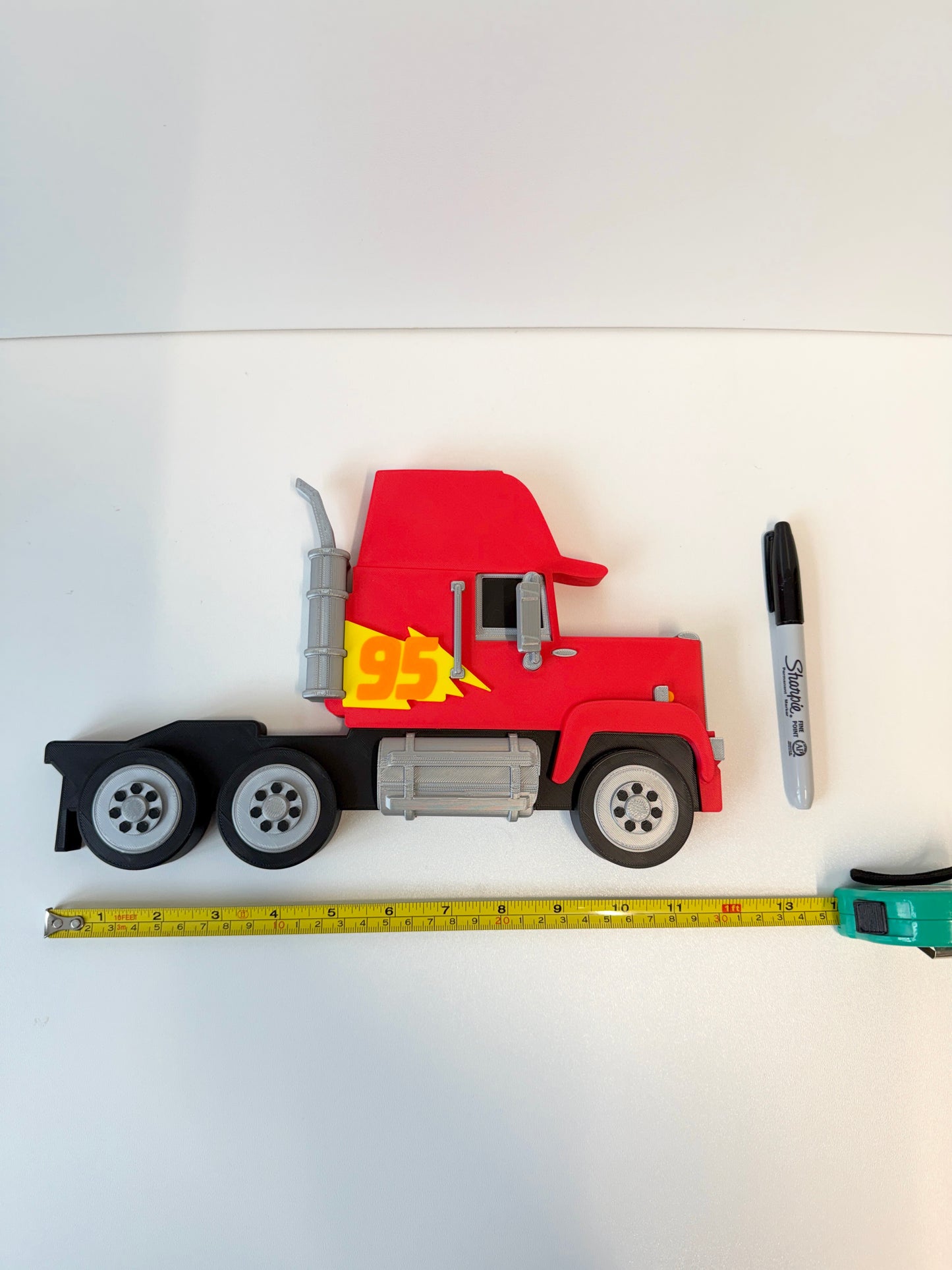 Truck Shaped Storage Shelf for Toy Cars, Holds 24-96 Cars, With Right Facing Realistic Truck Design, Wall Mounted Toy Cars Display