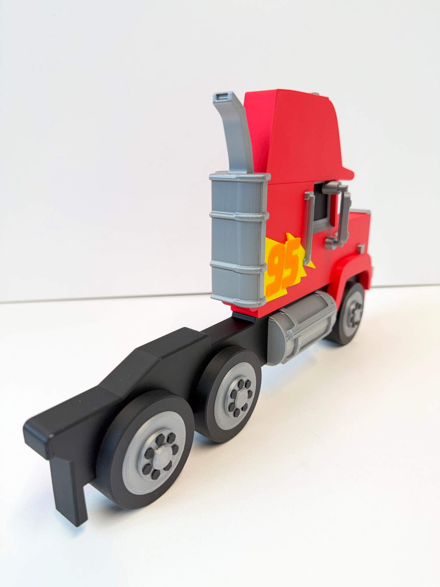 Truck Shaped Storage Shelf for Toy Cars, Holds 24-96 Cars, With Right Facing Realistic Truck Design, Wall Mounted Toy Cars Display