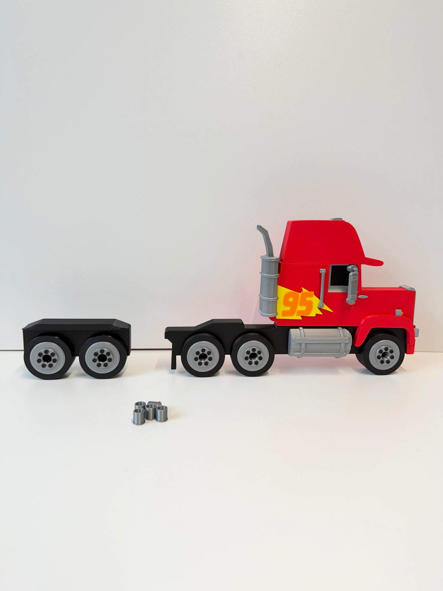Truck & Wheels (NO SHELF) Right Facing | Turn Any Shelf into A Truck | For Toy Cars | Toy Car Storage Ideas | Wall Mounted