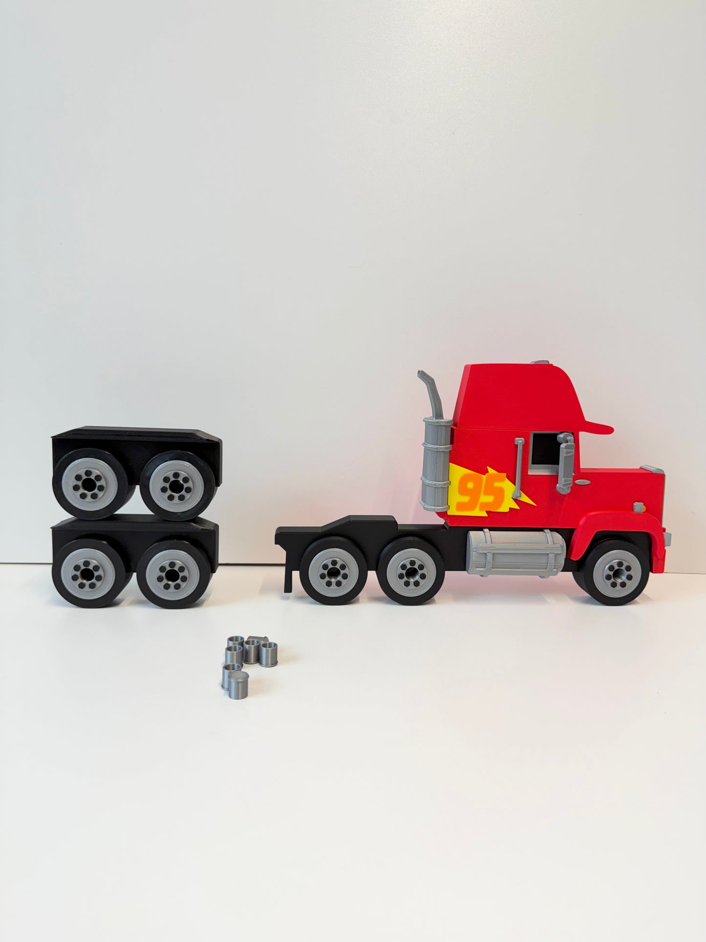 Truck & Wheels (NO SHELF) Right Facing | Turn Any Shelf into A Truck | For Toy Cars | Toy Car Storage Ideas | Wall Mounted