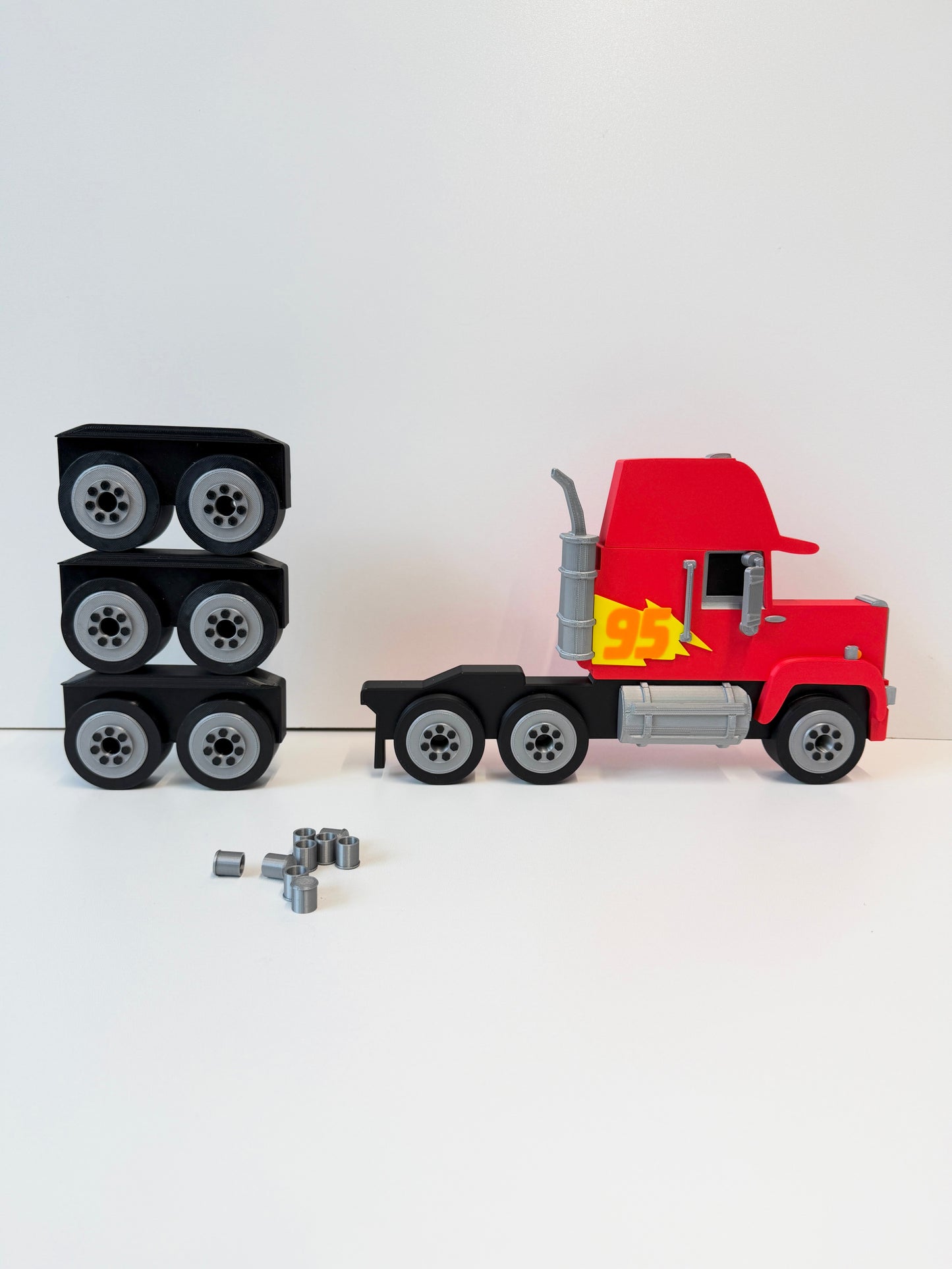 Truck & Wheels (NO SHELF) Right Facing | Turn Any Shelf into A Truck | For Toy Cars | Toy Car Storage Ideas | Wall Mounted