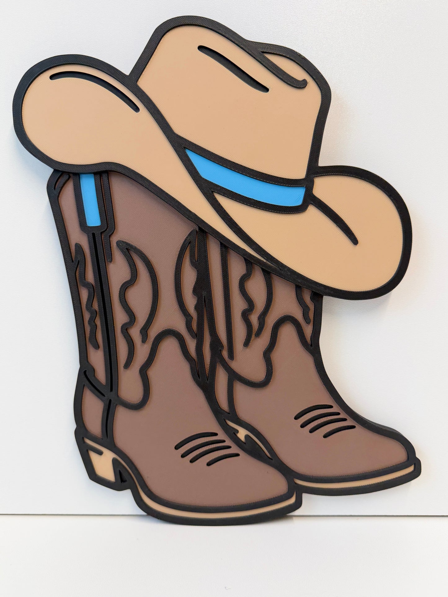 Cowboy/Cowgirl Boots Wall Sign | Kids Bedroom Decor
