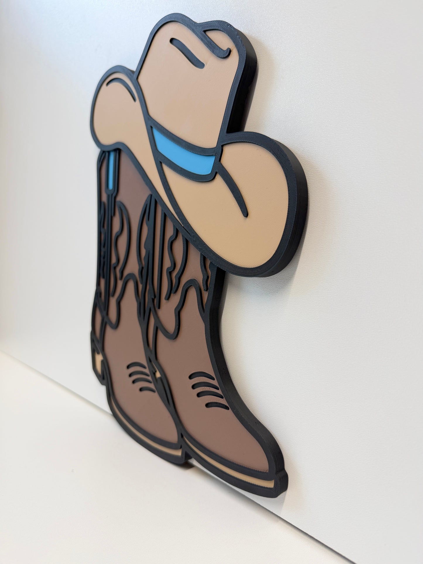 Cowboy/Cowgirl Boots Wall Sign | Kids Bedroom Decor