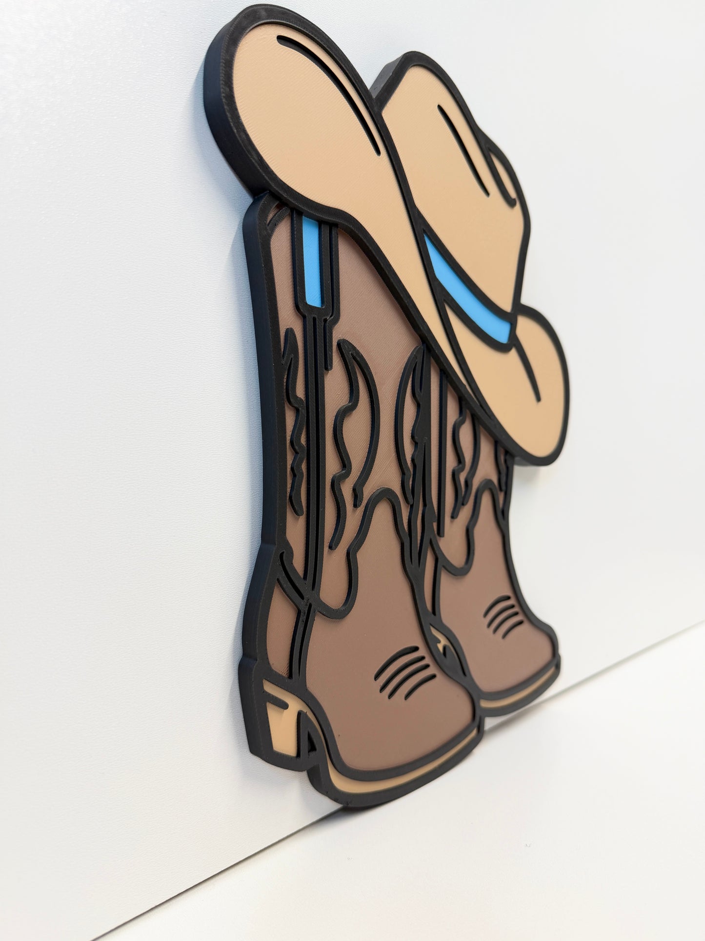 Cowboy/Cowgirl Boots Wall Sign | Kids Bedroom Decor