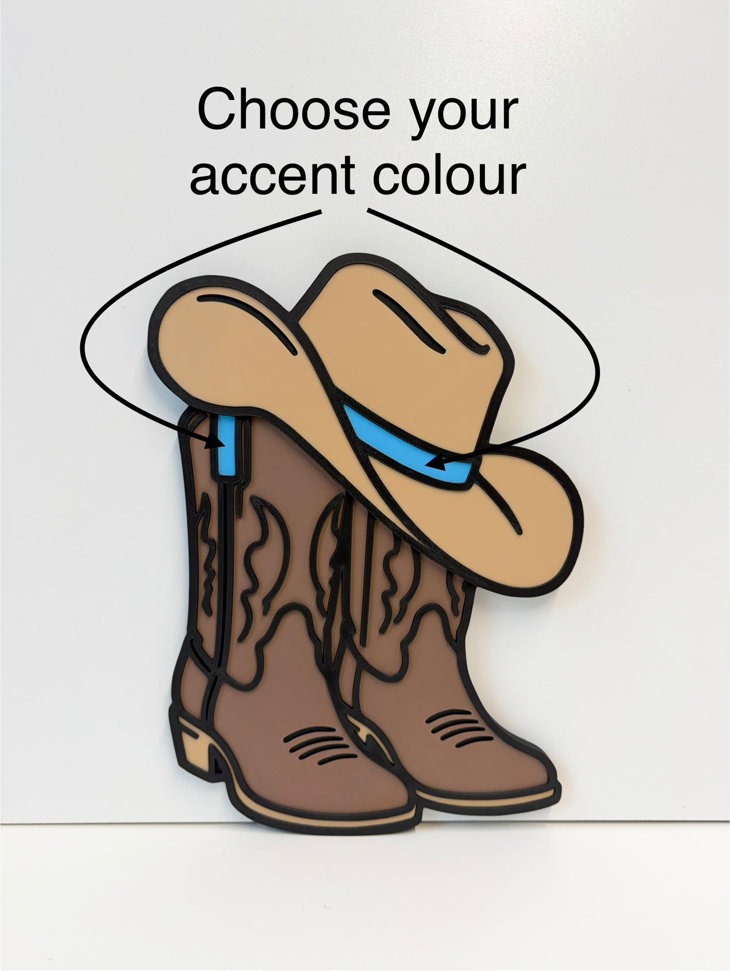 Cowboy/Cowgirl Boots Wall Sign | Kids Bedroom Decor