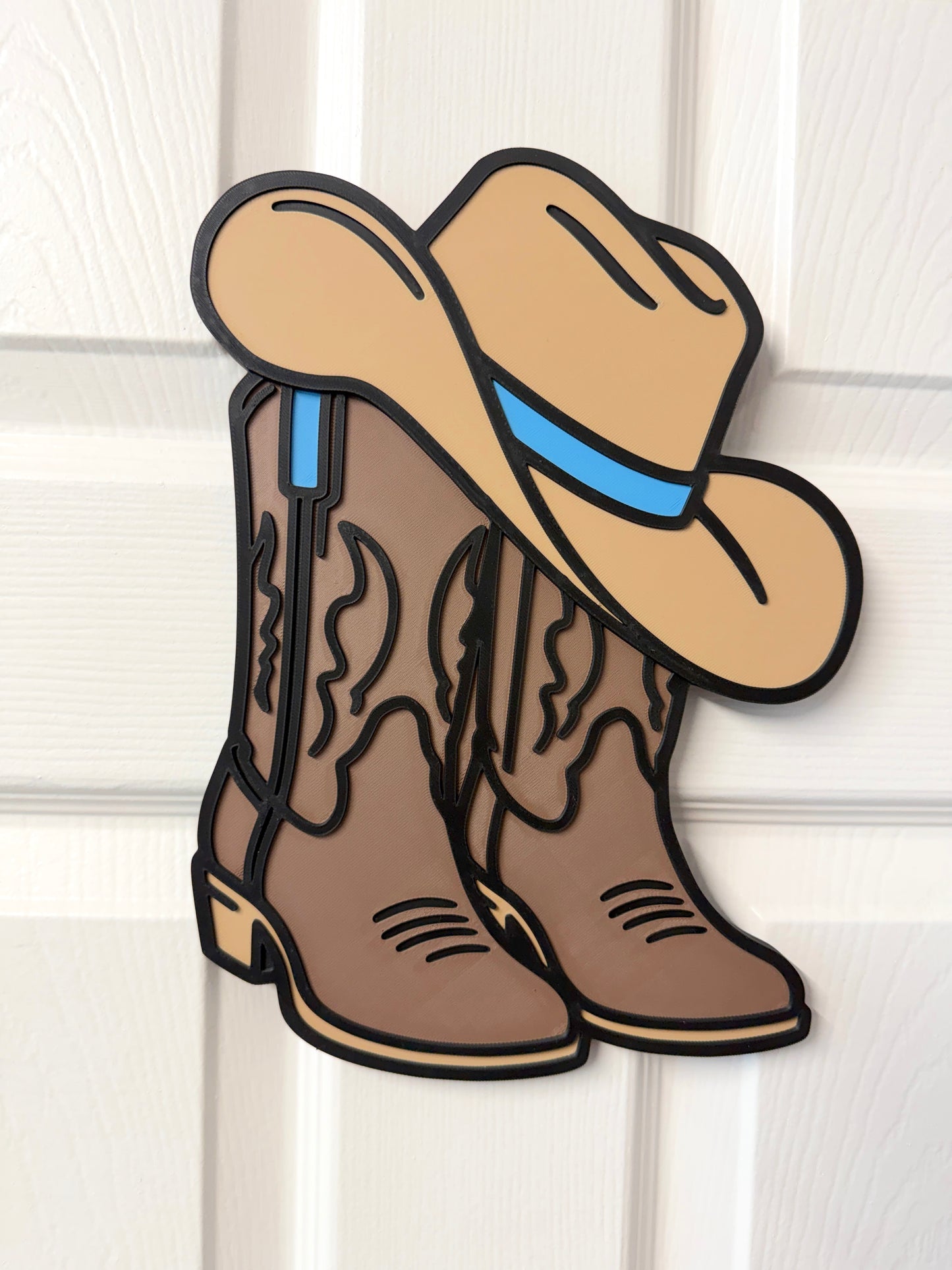 Cowboy/Cowgirl Boots Wall Sign | Kids Bedroom Decor
