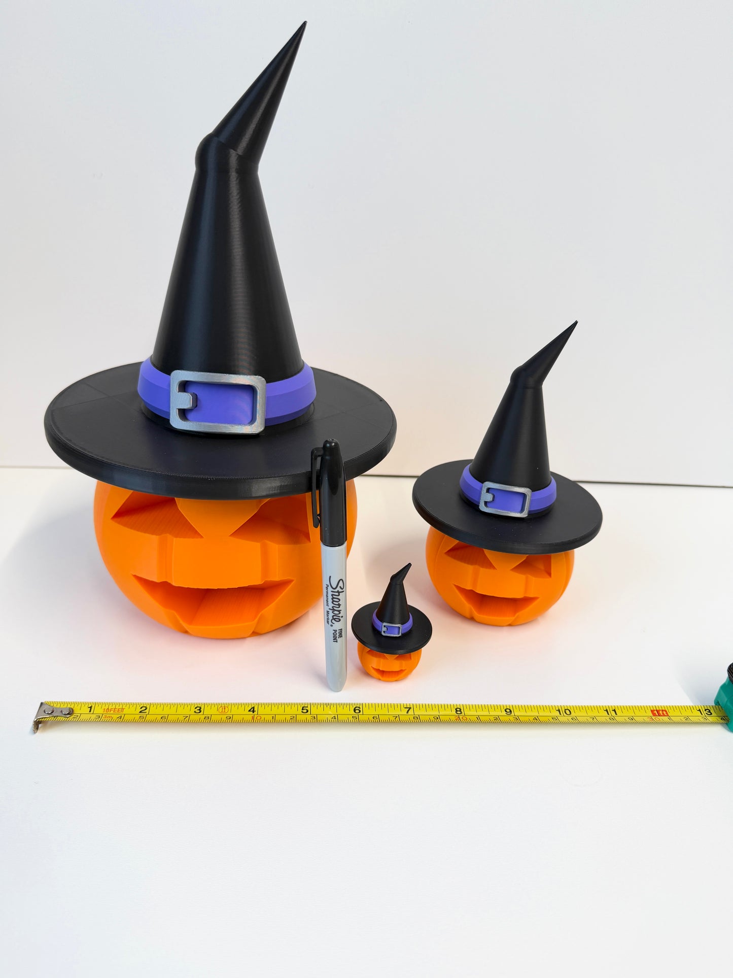 Halloween Pumpkin With Witches Hat Decoration | Seasonal Decor | Pumpkin Family