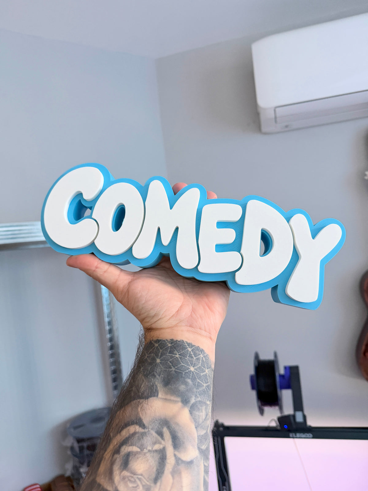 Comedy Shelf Sign 29cm/11.5inch | Movie Collection Display | Film Room Decor