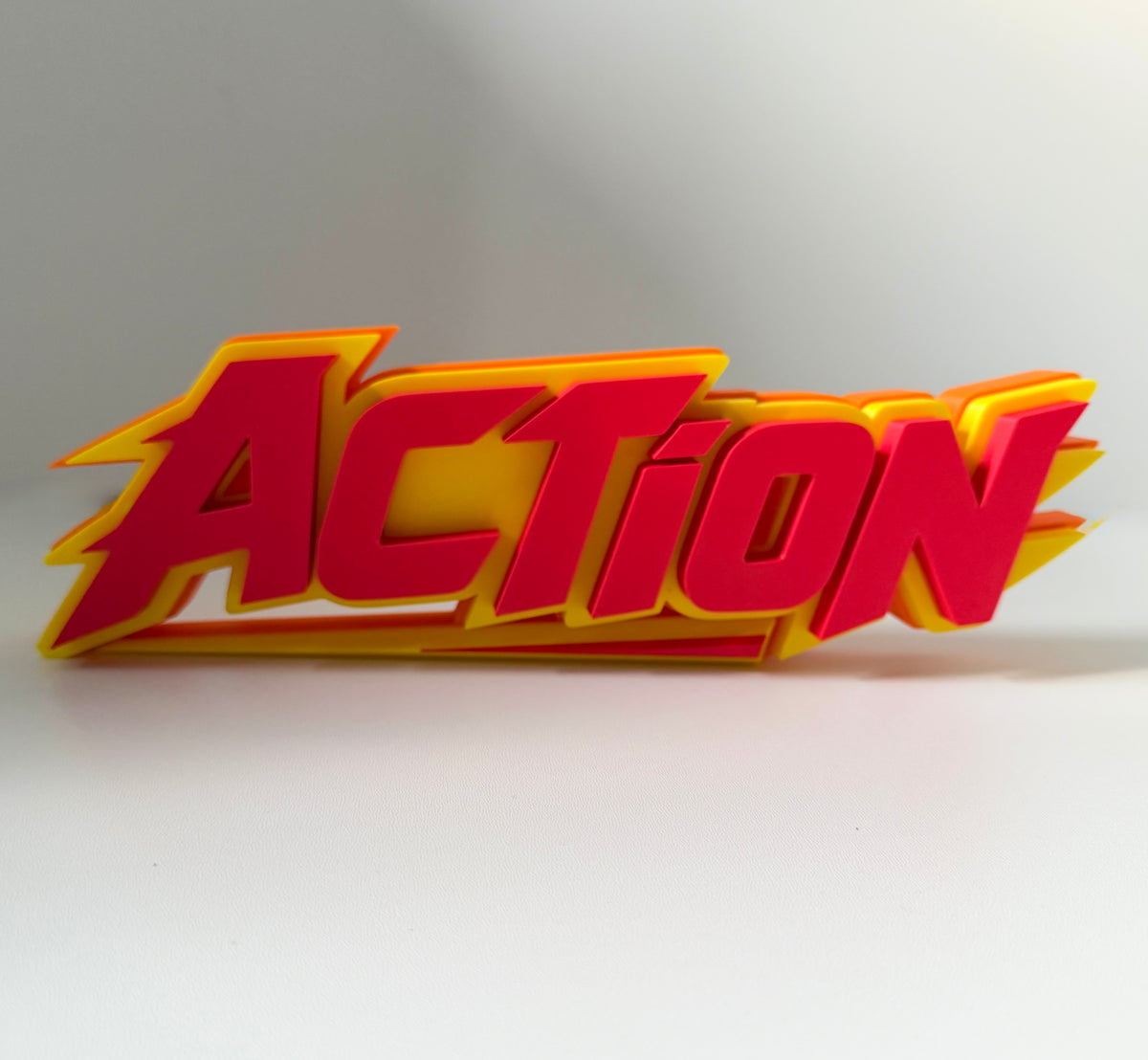 Action Shelf Sign 29cm/11.5inch | Movie Collection Display | Film Room Decor