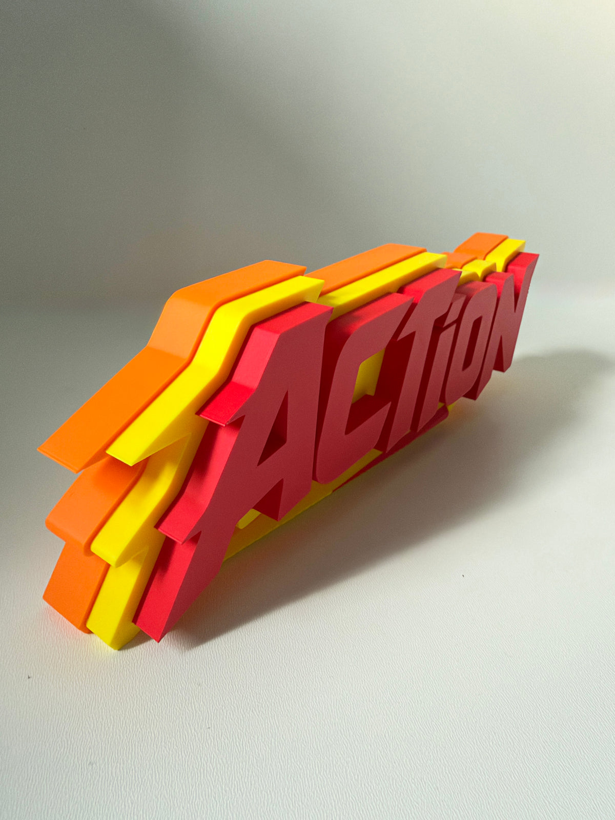 Action Shelf Sign 29cm/11.5inch | Movie Collection Display | Film Room Decor