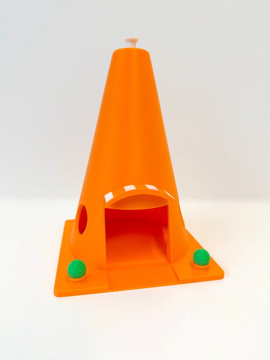 Cone Motel Garage 19.5cm/7.7 inch Tall – Toy Car Display Decoration – Storage Cone