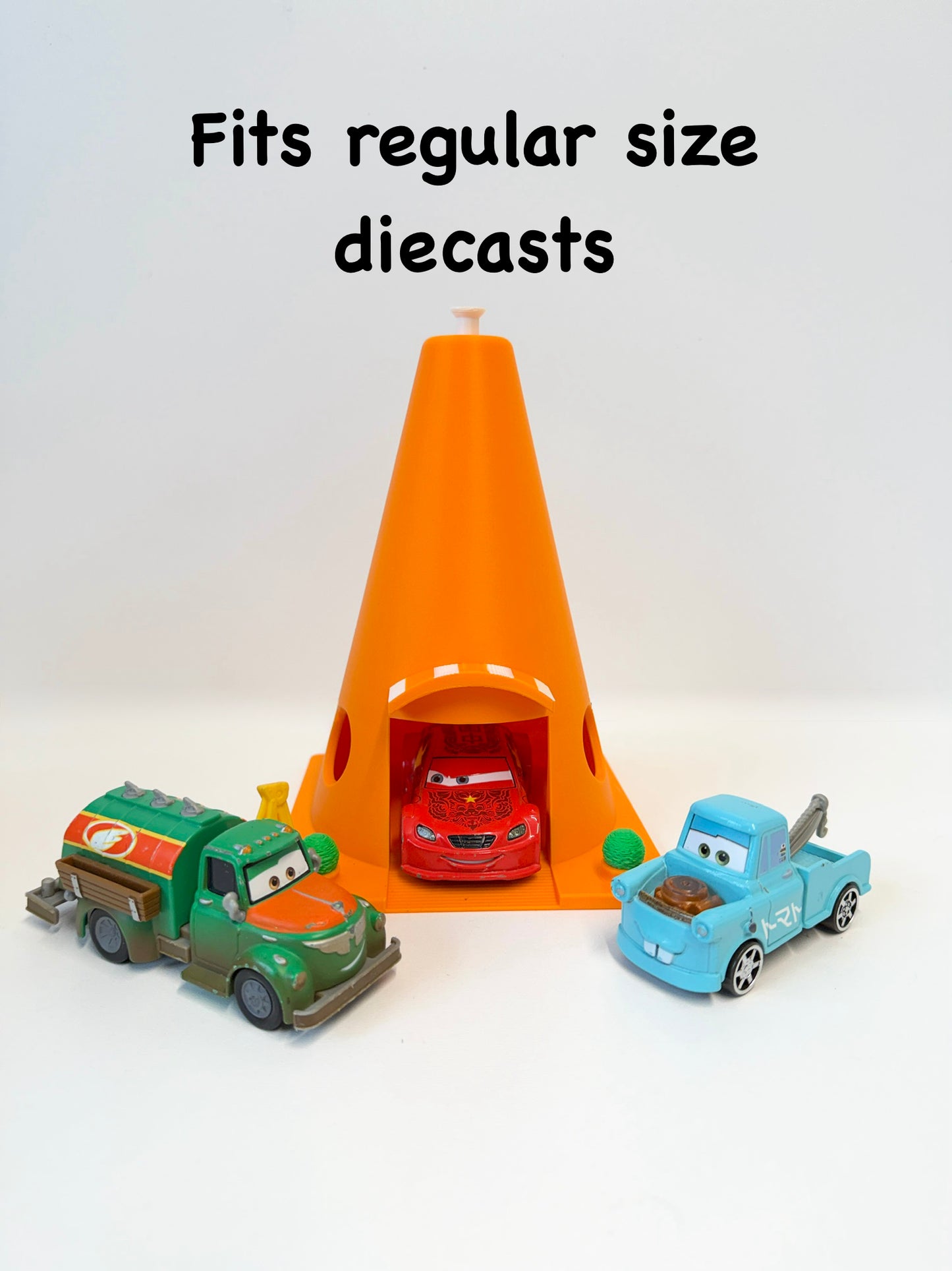 Cone Motel Garage 19.5cm/7.7 inch Tall – Toy Car Display Decoration – Storage Cone