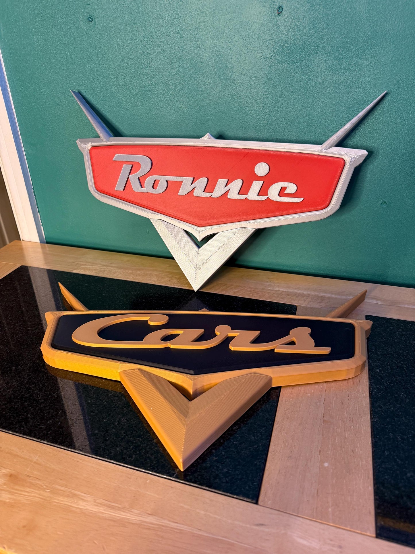 Car Logo 3D Effect Extra Large Wall Sign 43cm/17 inch Wide