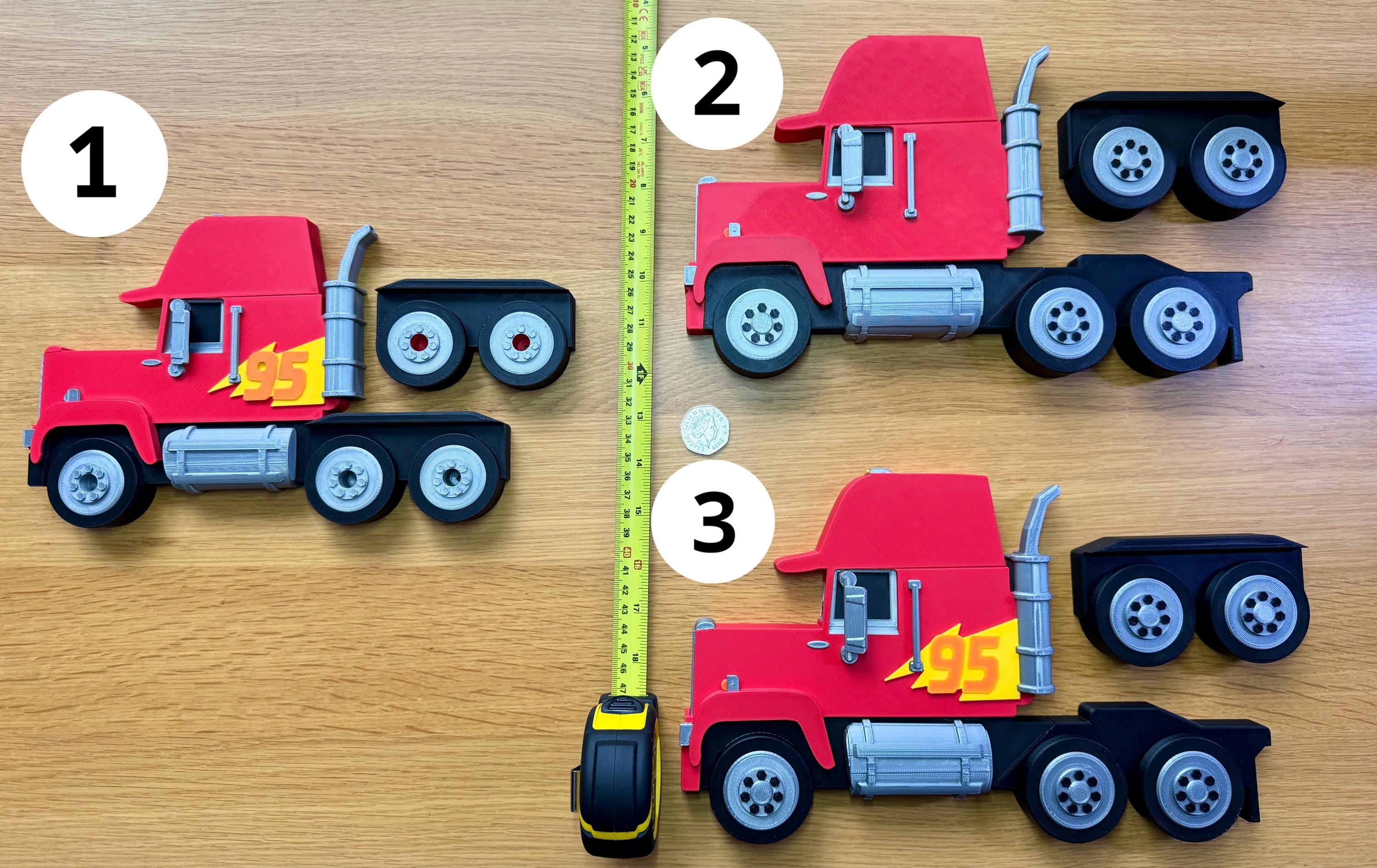 Truck & Wheels (NO SHELF) | Turn Any Shelf into A Truck | For Toy Car Hotwheels or Disney Cars | Toy Car Storage Ideas | Wall Mounted