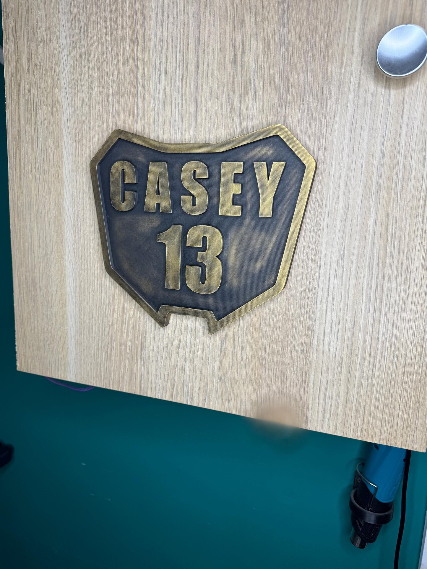 Motocross Personalised Racing Plate 3D Wall Sign | Kids Bedroom Decor | Motorbike Decor