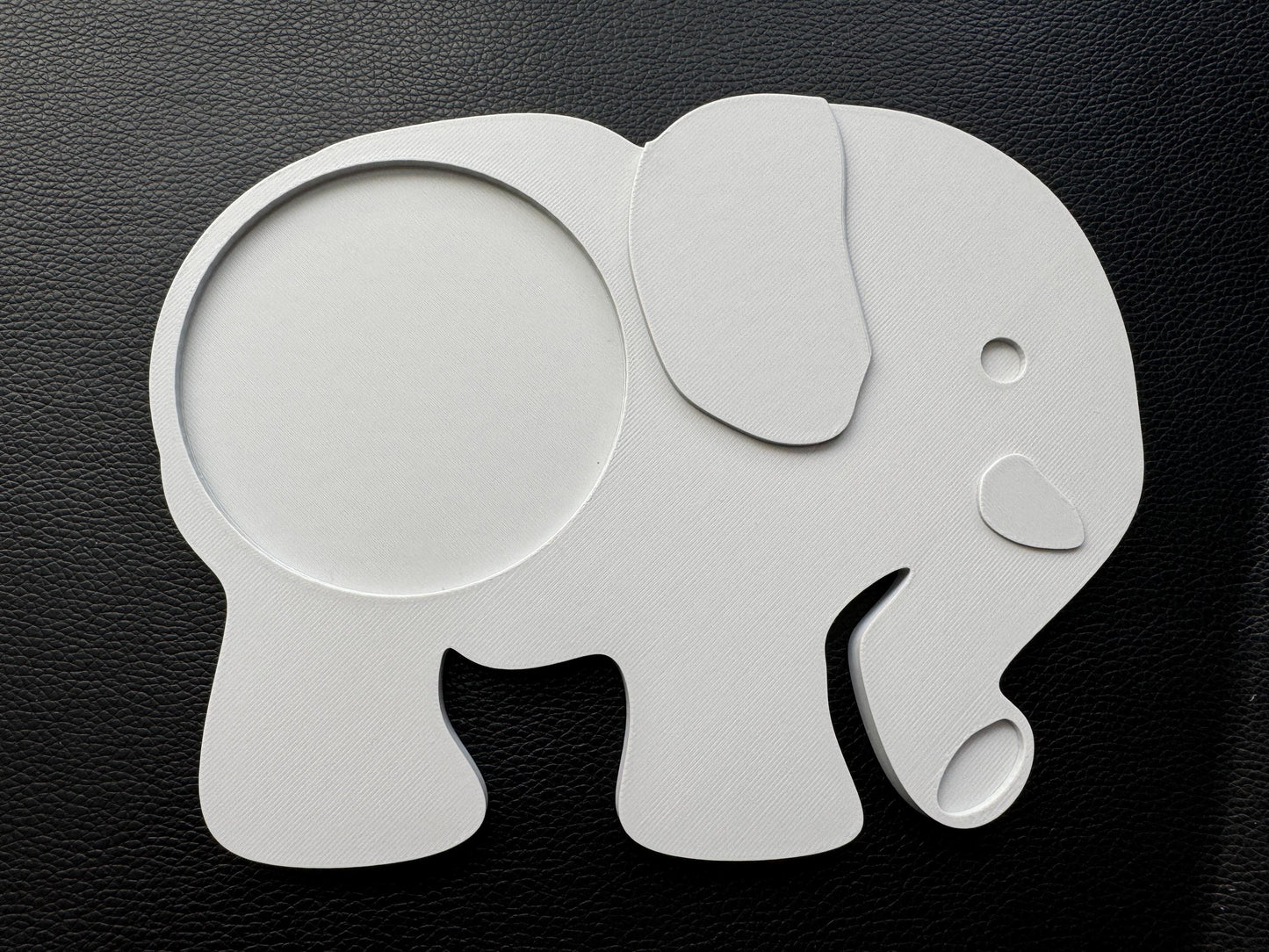Elephant Shaped Animal Coaster SET OF 3 - 3D Printed - 90mm Diameter