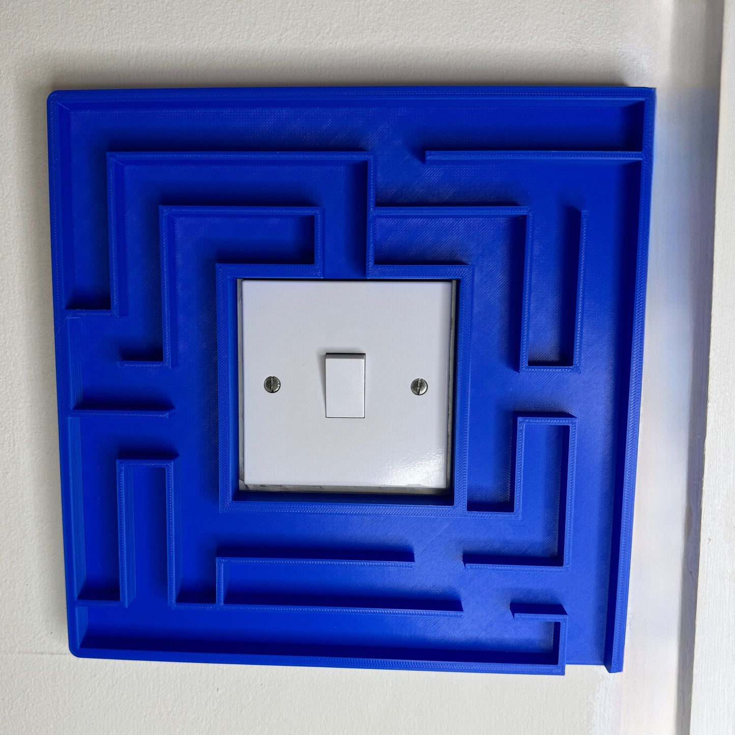 Maze Light Switch Frame Cover - 3D Printed Decorative Wall Plate for UK Switches