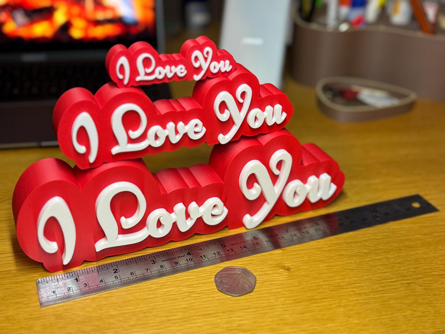I Love You Sign Valentine's Day Gift | Romantic Love Decor | Anniversary or Bedroom Decoration | 3 Sizes Available