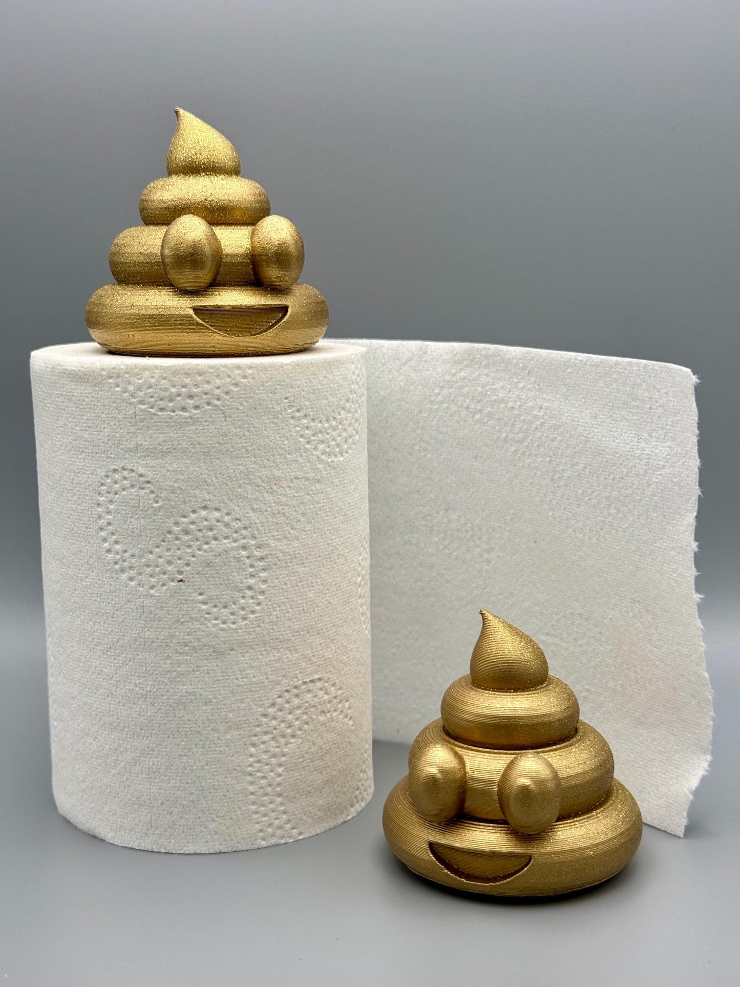 Gold Glitter Poop Emoji 3D Print | Eco-Friendly Desk or Toilet Decor | Upcycled Gift Reducing Plastic Waste