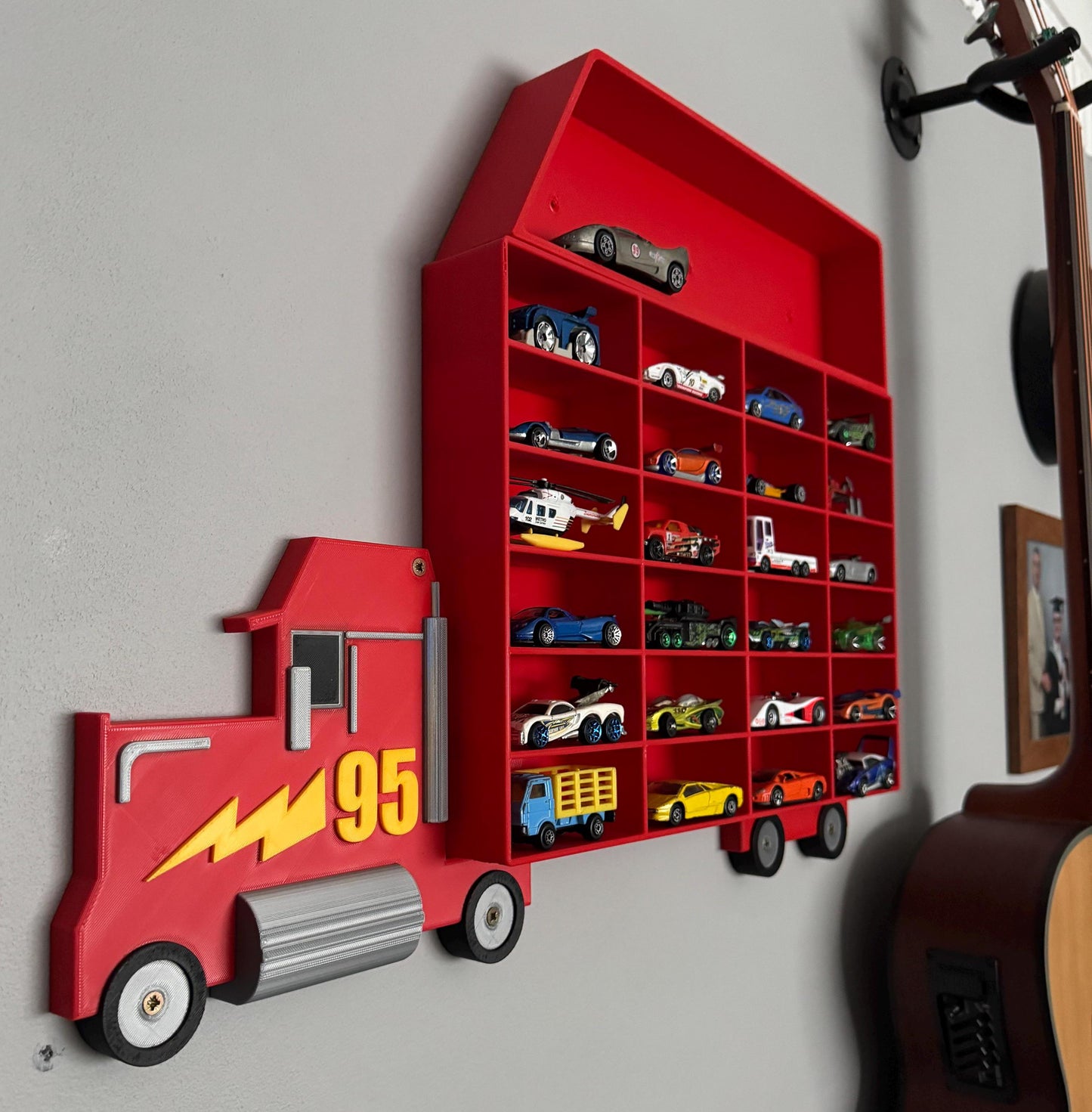 Tall/Large Car Expansion Compartment Bay for Toy Car Storage Shelf | Larger Shelf Attachment for Phil3DPrints Shelf Range