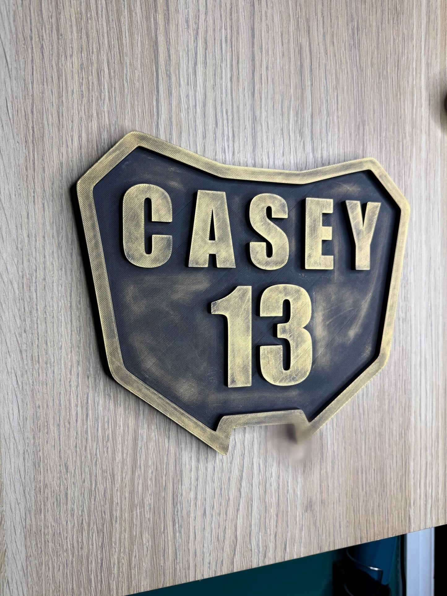 Motocross Personalised Racing Plate 3D Wall Sign | Kids Bedroom Decor | Motorbike Decor
