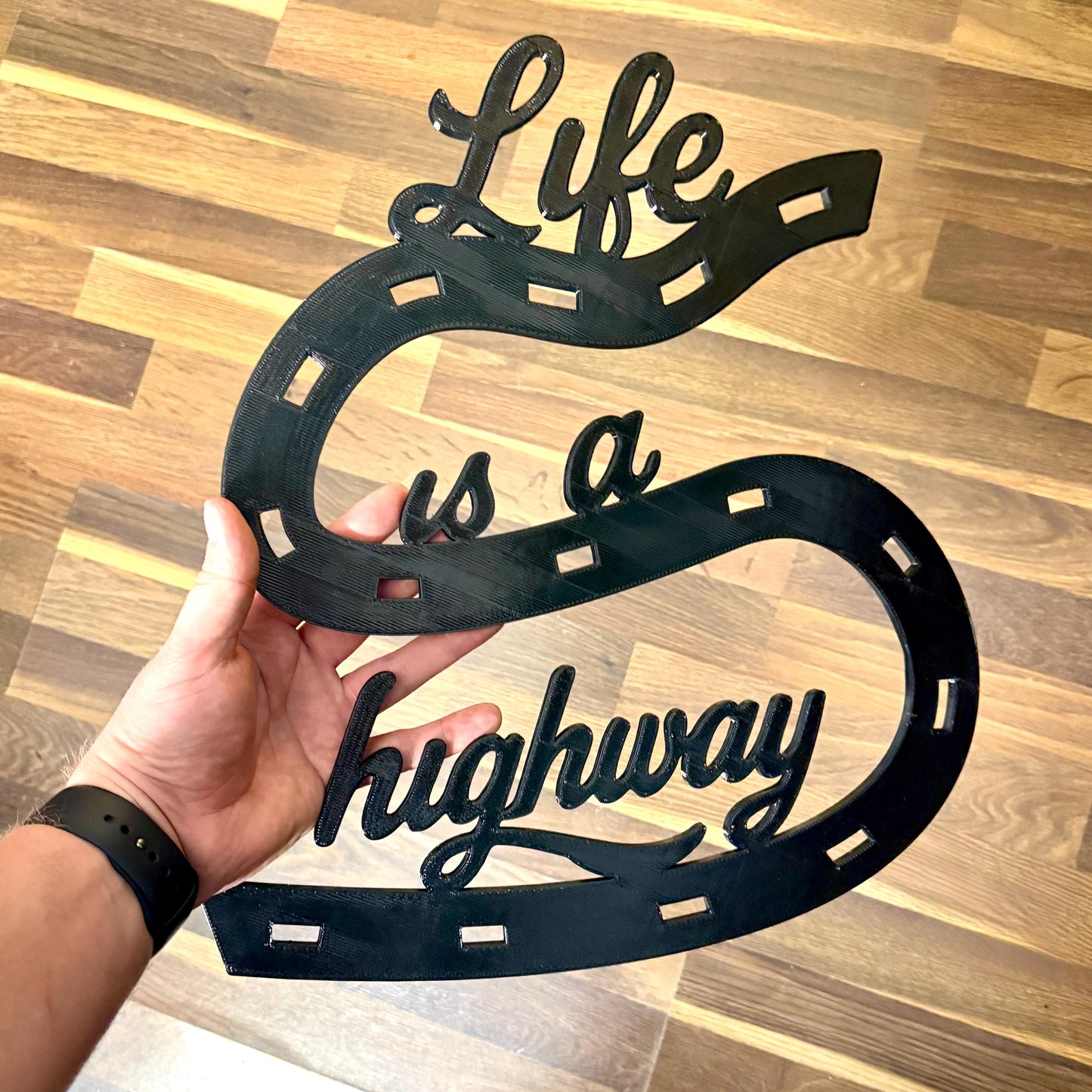 Life is a Highway 3D Wall Sign | Lyric Quotes | Kids Bedroom Decor