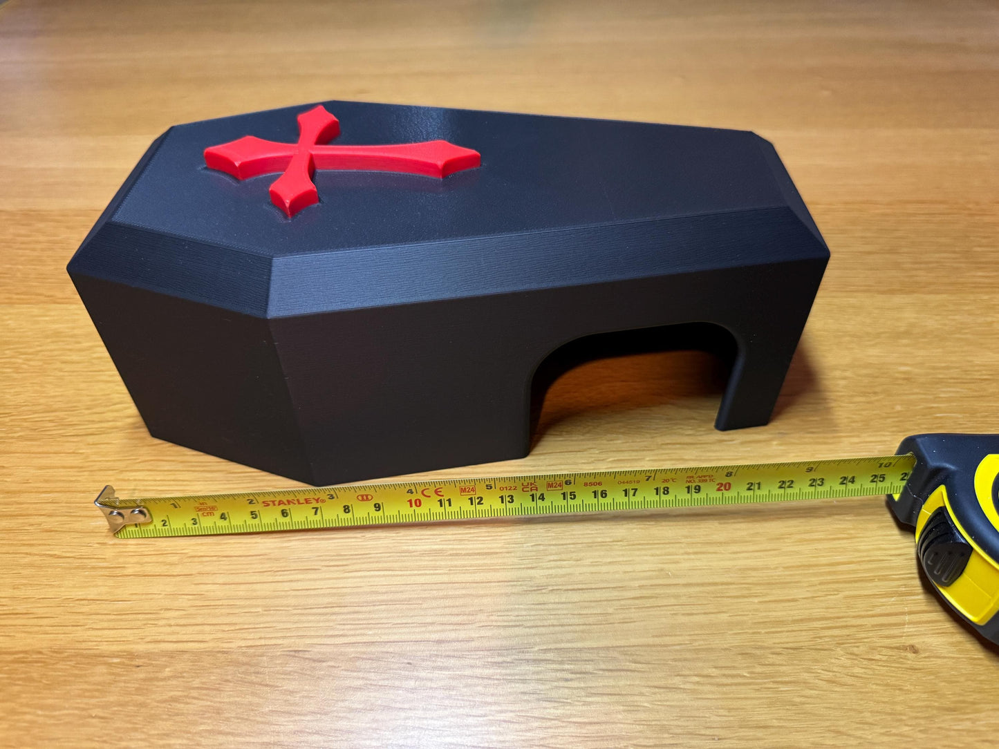 Reptile Coffin Hide | 3D Printed Gothic Enclosure Decor for Snakes, Geckos, Lizards | 9” Long Shelter/Cave/Home