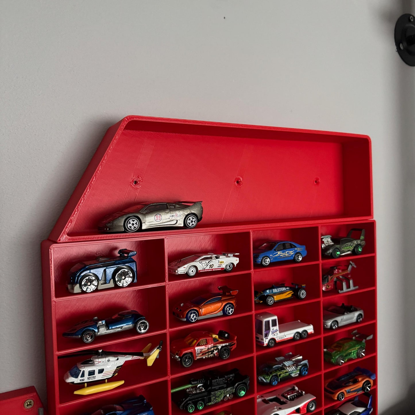 Tall/Large Car Expansion Compartment Bay for Toy Car Storage Shelf | Larger Shelf Attachment for Phil3DPrints Shelf Range