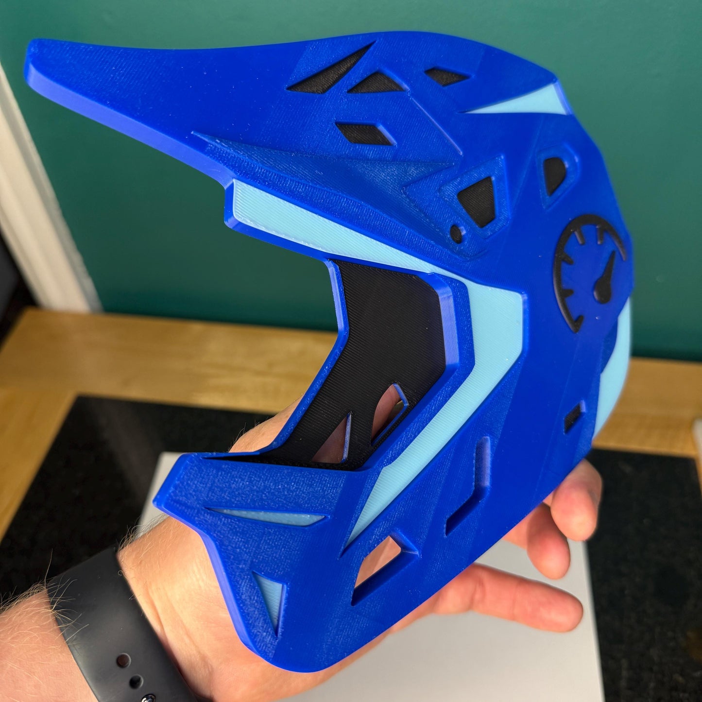 Motocross Crash Helmet 3D Wall Sign | Kids Bedroom Decor | Motorbike Decor