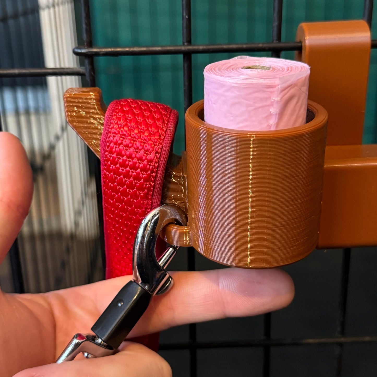 Dog Crate Organiser & Storage Hooks | Hanging Pet Cage Caddy | Treats Poo Bags Ball Lead Holder | For Dog Walkers and Owners | Customisable