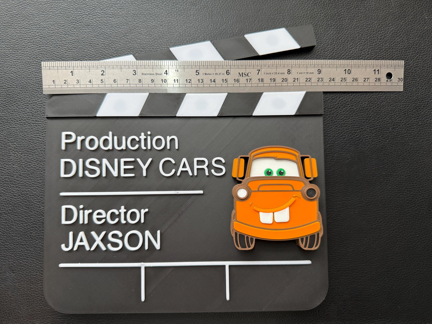Car Clapper Board Movie Decoration with Choice of Character | Wall Sign or Decoration | Kids Bedroom Decor