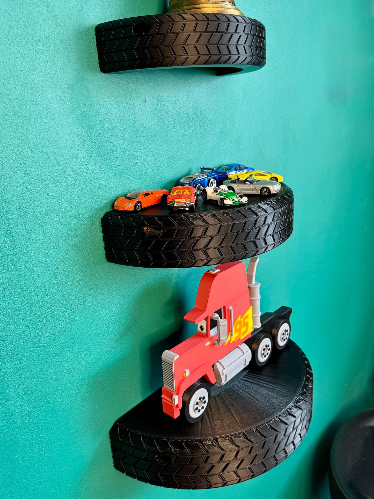 Tyre Shelves | 3D Printed Car Themed Decor | Shelf Display
