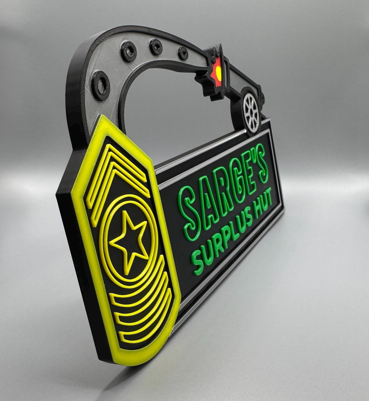 Sarge's Surplus Hut Sign | Disney Cars Inspired | Kids Bedroom Decor