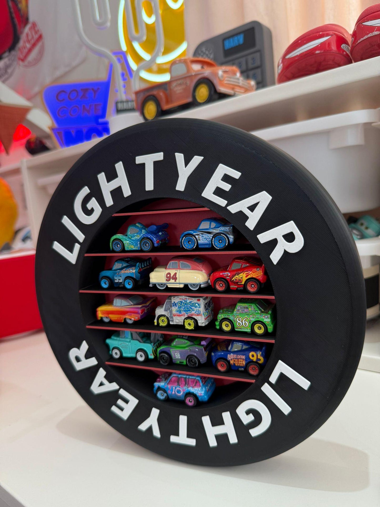 Tyre Mini Shelf For Miniature Toy Cars - Wall Mounted