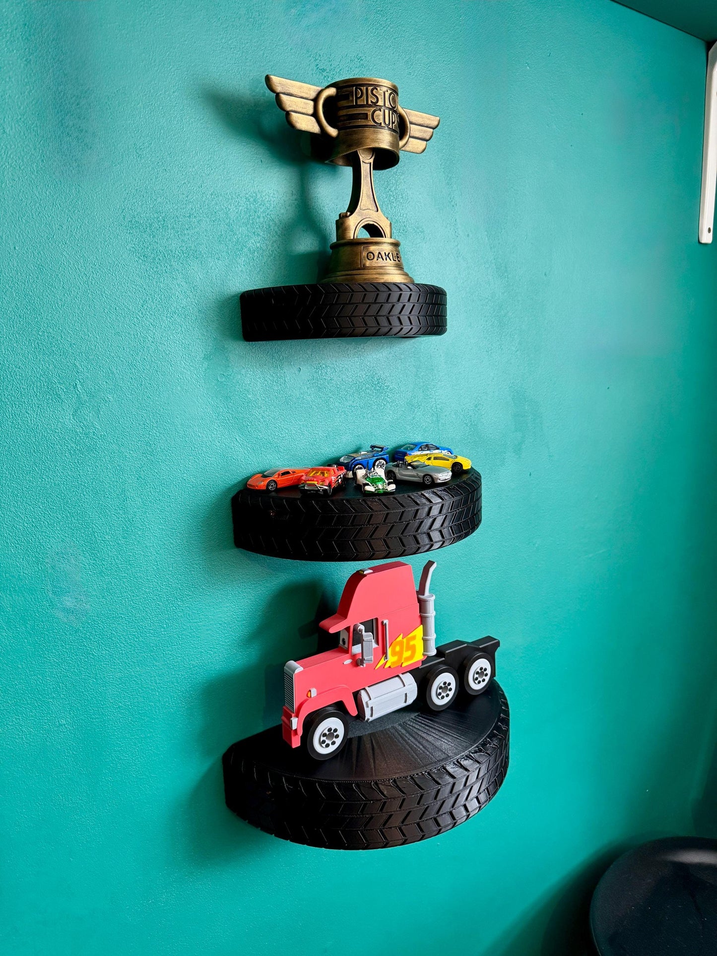 Tyre Shelves | 3D Printed Car Themed Decor | Shelf Display