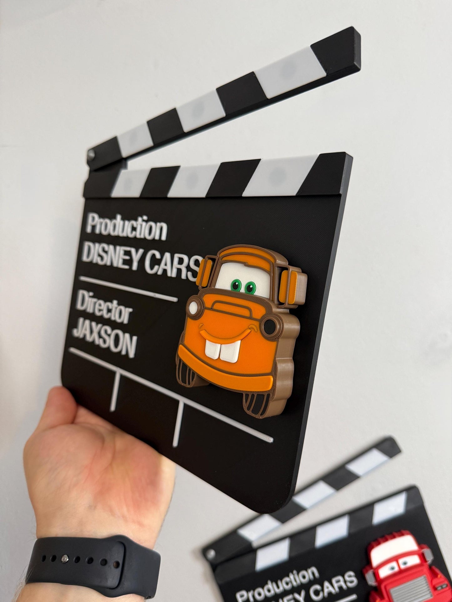 Car Clapper Board Movie Decoration with Choice of Character | Wall Sign or Decoration | Kids Bedroom Decor