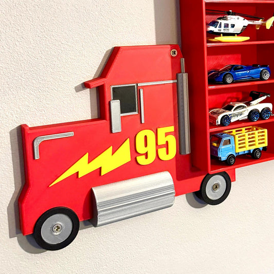 Truck & Wheels (NO SHELF) | Turn Any Shelf into A Truck | For Toy Car Storage Ideas | Wall Mounted