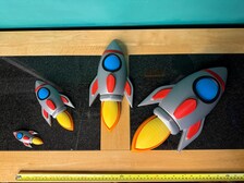 3D Rocket Ship Wall Decor | Space Bedroom Wall Art