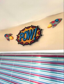 3D Rocket Ship Wall Decor | Space Bedroom Wall Art