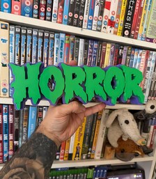 Horror Shelf Sign 29cm/11.5inch | Movie Collection Display | Film Room Decor (Copy)