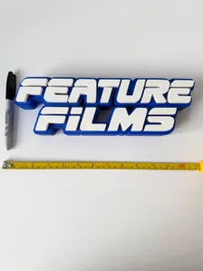 Feature Film Shelf Sign 29cm/11.5inch | Movie Collection Display | Film Room Decor (Copy) (Copy)