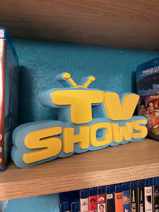 TV Shows Sign 27.5cm/10.9inch | Movie Collection Display | Film Room Decor (Copy)