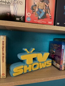 TV Shows Sign 27.5cm/10.9inch | Movie Collection Display | Film Room Decor (Copy)