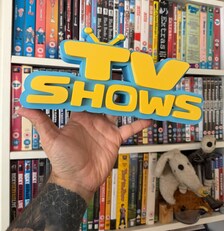 TV Shows Sign 27.5cm/10.9inch | Movie Collection Display | Film Room Decor (Copy)