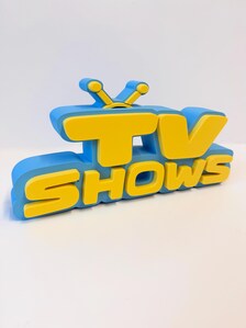 TV Shows Sign 27.5cm/10.9inch | Movie Collection Display | Film Room Decor (Copy)