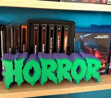Horror Shelf Sign 29cm/11.5inch | Movie Collection Display | Film Room Decor (Copy)